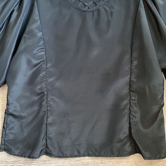 VINTAGE BLACK BLOUSE - Picture 12 of 13